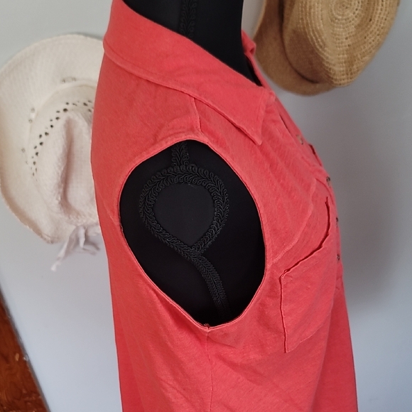 Sonoma Coral Sleeveless Women's Blouse - Picture 4 of 7